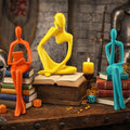 AceOrbit 3 Pcs Mid Century Modern Decor Thinker Statues Bookshelf Decor Thinker Sculptures Abstract Art Ornament Modern Aesthetic Figurine for Home Bedroom Office Shelf Table Desk Bookshelf Decoration
