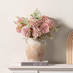 Ceramic Flower Vase 7.6 inch Farmhouse Rustic Vase Decorative Pottery Terracotta Vases for Home Decor Table Mantle Fireplace Living Room Bathroom Wedding Centerpiece (Aged Terra)