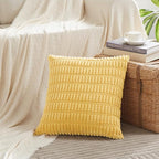 Fancy Homi 4 Packs Decorative Throw Pillow Covers for Living Room Couch Bed, Modern Farmhouse Boho Home Décor Accent Cushion Case, 26" x 26", Yellow