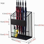 Umbrella Stand Hallway Entryway Storage Rack Umbrella Holder Large Capacity Metal Umbrella Holder Stand, Freestanding Umbrella Storage Stand with Four Non-Slip Feet, Canes Walking Sticks Swords(Black,