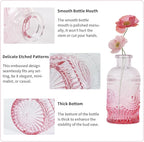 Pink Glass Bud Vases Set of 20, Small Flower Vases for Wedding Centerpieces,Pink Bud Vases in Bulk Glass Vase for Table Decoration,Home Decor (Pink-20pcs)