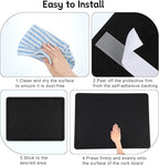 Thboxes Bulletin Board, 36" x 24" Foldable Cork Board Felt Pin Boards with 35 Pushpins Self-Adhesive Photo Decorative Felt Boards for Walls, Office, School, Classroom, Home, Bedroom - Black