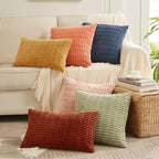 Fancy Homi 4 Packs Decorative Throw Pillow Covers for Living Room Couch Bed, Modern Farmhouse Boho Home Décor Accent Cushion Case, 26" x 26", Rust