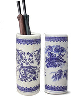 Chinese Style Umbrella Stand, Multifunctional Ceramic Vase, Large Capacity Umbrella Holder, Umbrella Stand Rack for Entryway, 50CM, Blue