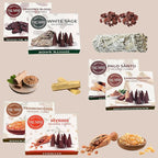 Trumiri Woody Incense Cones - Variety Pack - Total 60 Cone Incense (6 Scents x 10 Conos) - White Sage, Palo Santo, Dragons Blood, Sandalwood - Inscents-Cones Scented - Insense Cones - Incent Cone