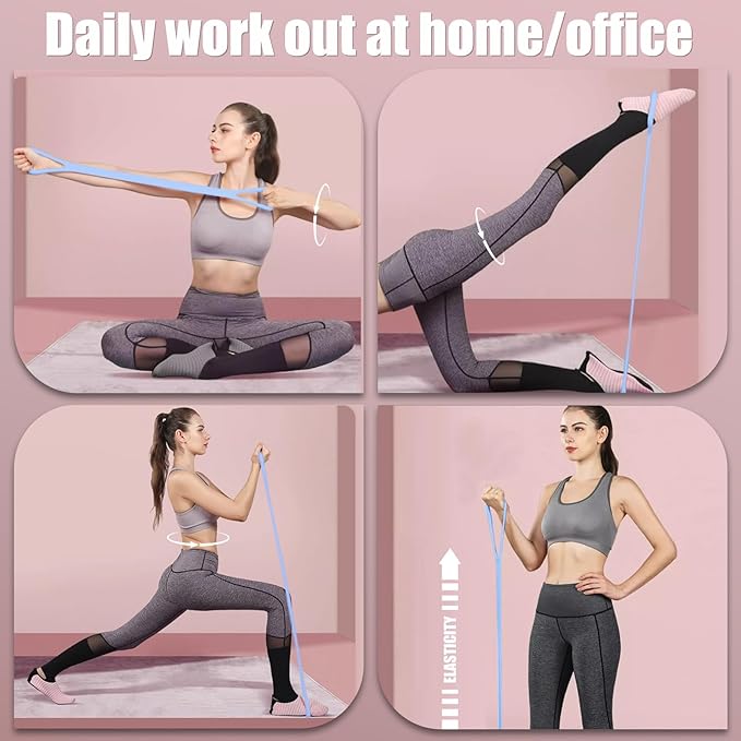 Figure 8 Resistance Band, Elastic Band, Stretch Bands, for Arm,Shoulder, Back,Leg Stretching, Upper Body Workout Equipment, Portable Home Office Elastic Ropes for Yoga, Pilates