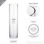 WGV Cylinder Vase Bulk, Diameter 5", Height 20", Clear Glass Floral Planter Container, Tall Centerpiece Arrangement for Wedding Party Event Home Office Decor, 6 Pieces