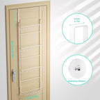 HapiRm Over Door Hat Organizer - 4 Tier Wall Mounted Hat Rack with 24 Hooks and 10 Movable Clips, Hanging Baseball Cap Organizer Storage Holds to 34 Caps for Door, Bedroom, Closet(White)