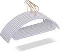 OIKA Heavy Duty Hangers 50 Pack - No Shoulder Bump Plastic Hangers for Sweaters, Coats & Clothes, 11 lbs Weight Capacity, Non-Slip, 17.8 Inch- Grey