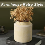 Farmhouse Vase for Home Decor, Vintage Rustic Terracotta Flower Vase Suitable for Home Decor, Living Room, Shelf, Dining Table. 7IN ZSHLXM