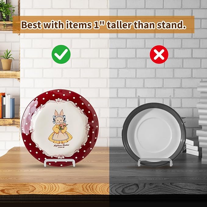 Plate Holder Easel Display Stand - 6 inch Metal Plate Stands for Display - Tabletop Picture Stand - Silver Iron Easels for Display Pictures | Photo Frames | Book | Decorative Plates | Plaque - 3 Pack