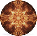 Wall Picture, with Beautiful Flame Pattern Printed Circular Iron Hanging Picture,Wall Art Decor,Home for Bedroom Living Room Bathroom Decor,Iron Painting 11.8X11.8 in