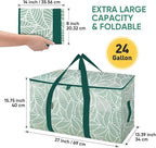 BALEINE 8-Pack Oversized Moving Bags with Reinforced Handles, Heavy-Duty Storage Tote for Clothes, Moving Supplies (Antique Folidage, 8-Pack)