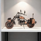 Motorcycle Gifts for Men & Women Riders, 11.8" Handmade Metal Motorcycle Model, Vintage Figurine & Desk Decor for Man Cave, Garage, Office & Home