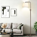 Nintiue [Upgraded] Dimmable Floor Lamp, 1000 Lumens LED Edison Bulb Included, Modern Arc Standing Tall Brown Floor Lamp for Living Room Bedroom Office Dining Room