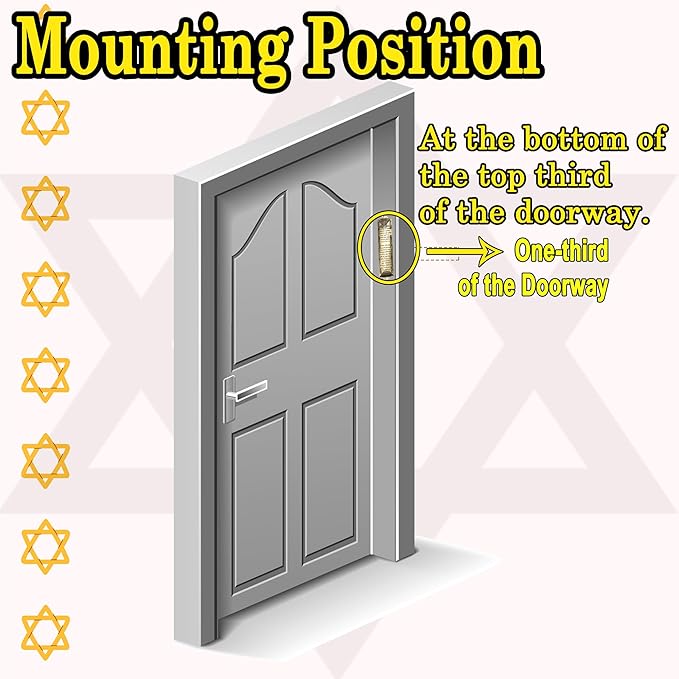 3 Pack Mezuzah with Scroll for Door - Jewish Mezuzah for Door Metal Cases with English and Hebrew Blessing for House Warming Hanukkah Gift (Antique Gold Silver Bronze)