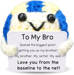 Handmade Collectible Volleyball - Gift for Brother,Funny Sports Gifts for Him,Man Cave Decor for Volleyball Fans,Emotional Support Gift for Bro & Best Buddy,Brother Birthday Gifts