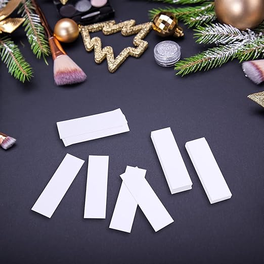 Landhoow 200 Pcs Perfume Essential Oils Tester White Test Strips Testing Perfume Paper Strips Testers Strips for Essential Oil Scent Fragrance Widened 3.94 x 1.18 Inches