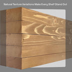 BAOBAB WORKSHOP Natural Wood Floating Shelves for Wall 12 Inch Wide, Small Wooden Shelf 12 in, Bathroom Shelves for Room Wall Mounted Kitchen Rustic, Oak Floating Shelf, 12W × 6.7D, Set of 2