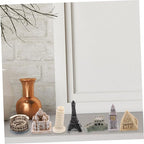 Milisten 7pcs Resin London Building Blocks Desktop Architecture Model Statue Home Decor Home Architecture Statue