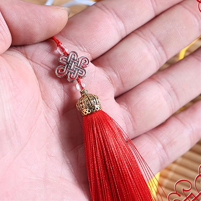 Chinese Knot Tassels Pendant Handmade Polyester Tassels Chinese Tassels Great for Home Decors and Festival Ornament