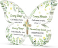 Christian Gifts for Women Faith, Butterfly Acrylic Plaque Sign, Religious Gifts for Women on Mothers Day Birthday Christmas, Spiritual Present for Female Friend Family, 5x3.8x0.5 Inch - Green
