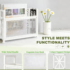 Magazine Holder Floor, White Magazine Rack, Metal Magazine Rack Floor, Mesh Magazine File Holder, Magazine Stand for Desk, Mesh Magazine File Holder, Magazine Newspaper Storage Basket