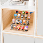 Yieach 4 Tier Clear Acrylic Display Risers,9 Inch Large Perfume Organizer,Colonge Stand and Cupcake Risers,Acrylic Tiered Display Stand for Figure,Funko Pop,Food,Candle,Fragrance Display,Cologne Shelf