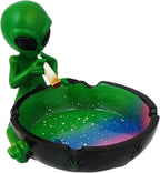 Fantasy Gifts, Ornament, Alien Smoking Ashtray, Home Décor, Multicolor, 4 inches