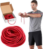 THERABAND Latex Resistance Tubing, Red, Medium Level 2, 100 ft Roll, Professional Grade Resistance Band for Exercise, Upper and Lower Body Workouts, Cut-to-Length, Color-Coded Levels