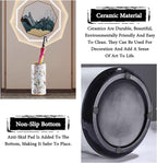 Ceramic Umbrella Stand Living Room Floor-Standing Freestanding Cane Chinese Umbrella Stand Multifunctional Painted Porcelain Vintage Ceramics Flower Vases for Home Office Entrance Indoor(C)
