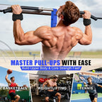 Upgraded Pull Up Assistance Bands, Heavy Duty Resistance Bands with Handles, Exercise Band with Door Anchor, Adjustable Workout Band Set for Pull Up Bar, Full Body Strength&Muscle Training, Home Gym
