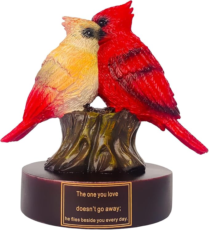 Cardinal Figurine of Resin, Red Bird Collectible Figurines Home Decor,Cardinal Gifts for Women,Memorial Sympathy Gifts for Loss of Loved One
