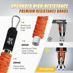 Pull Up Assistance Bands with Foot Support Pedal - Upgraded Heavy Duty Resistance Bands Adjustable Weight/Height with 80Lbs Bands&Measured Strap for Strength Training Home Gym