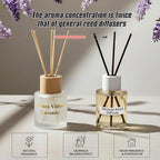 Reed Diffuser Set, Binca Vidou Lavender & White Jasmine Natural Scent Oil Diffusers with Sticks for Home Office Bathroom Aromatherapy Decor 1.69oz x 2