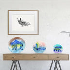 Boloyo 60-Degree Angle Acrylic Plate Display Stand , 3 Inch 5PC Clear Acrylic Display Holder Easel Base for Home Office Kitchen School Art Display