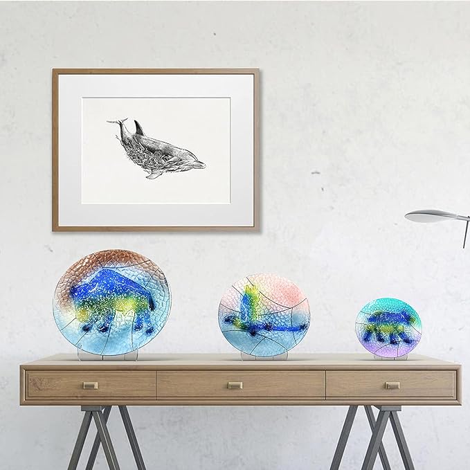 Boloyo 60-Degree Angle Acrylic Plate Display Stand , 4.5 Inch 2PC Clear Acrylic Display Holder Easel Base for Home Office Kitchen School Art Display
