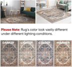 Keen Home Design 2x12 Rug - Machine Washable Runner with Non-Slip Backing, Ideal for Hallway, Entryway, Kitchen, Laundry Room - Vintage, Easy Clean, Durable, Low Pile Rug - (2'6" x 12')