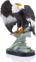 Bald Eagle Realism Statue for Home Office Man Table Decoration 10 inch Eagle Scout Gifts, US Citizenship Gifts, Symbol of Justice and Freedom