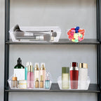 4 PCS Clear Plastic Drawer Organizer, Desk Drawer Divider Organizers and Storage Bins for Makeup, Jewelry, Gadgets for Kitchen, Bedroom, Bathroom, Office (9.0"x3.0"x2.2")