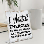 Funny Desk Signs for Women Men Office, Work Humor Decor Cubicle, Office Shelf Table Desk Decor for Cowoker Friends Sister Manager, Sarcastic Work Stress Relief White Elephant Gift Idea dksg3