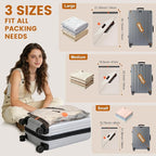 15 Packs Vacuum Storage Bags with Rechargeable Pump for Travel, Vacuum Seal Bags for Clothing Blankets Bedding, Space Saver Compression Bags for Storage Travel Moving (5S,5M,5L)