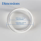 Clear Plastic Retail Scarf Rings - Round Fine Garment Hangers - 2.58" ID - 3.25" OD - 100 Pack