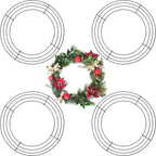 4 Pack Wreath Frame 10 Inch Wire Wreath Frame Round Metal Wreaths Form Dark Green Wire Wreaths Ring for Floral Arrangements DIY Craft Home Decorations Wedding Thanksgiving Christmas Party Supplies