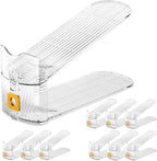 10Pack Shoe Slot Organizers Clear Shoe Stacker Organizer for Closet Shoe Holder Space Saver Rack Storage for Closet (Clear, 10Pack)