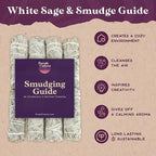White Sage Smudge Sticks | California Sage Incense Sticks for Home Cleansing, Spiritual Smudging Rituals and Meditation | Sustainably Sourced 4 inch White Sage Bundle | Smudge Kit of 9