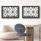 Wocred Set of 2 Rectangular Wall Mirror,Gorgeous Rustic Farmhouse Accent Mirror,Black Entry Mirror for Bathroom Renovation,Bedrooms,Living Rooms and More(11”x15”)
