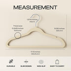 Utopia Home Velvet Hangers 20 Pack – Luxury Non-Slip Slim Pant & Coat Hangers, Strong Space-Saving Clothes Hangers with Pants Bar and 360° Swivel Hook – Ivory