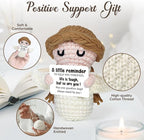 Handmade Positive Crochet Angel - Life is Tough But So are You - Birthday Gifts, Get Well Gifts for Women Men Kids Bestie, Inspirational Gift for Friends Student, Coworker