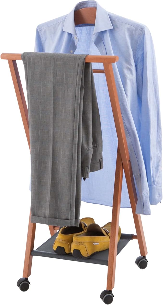 AR_IT- 119 NELSON folding bedroom valet, finishing cherry wood